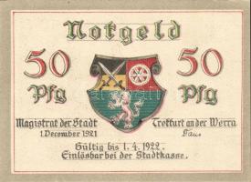 Német Birodalom/Weimari Köztársaság/ Treffurt 1921. 50Pf(6x) 6klf db, teljes sor T:I