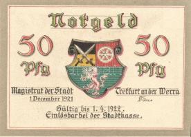 Német Birodalom/Weimari Köztársaság/ Treffurt 1921. 50Pf(6x) 6klf db, teljes sor T:I