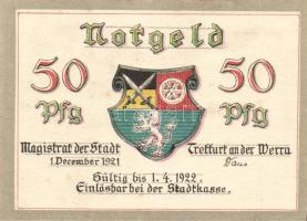 Német Birodalom/Weimari Köztársaság/ Treffurt 1921. 50Pf(6x) 6klf db, teljes sor T:I