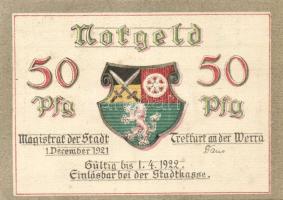 Német Birodalom/Weimari Köztársaság/ Treffurt 1921. 50Pf(6x) 6klf db, teljes sor T:I