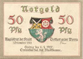 Német Birodalom/Weimari Köztársaság/ Treffurt 1921. 50Pf(6x) 6klf db, teljes sor T:I