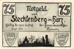 Német Birodalom/Weimari Köztársaság/ Stecklenberg 1921. 75Pf(4x) 4klf db, teljes sor T:I-