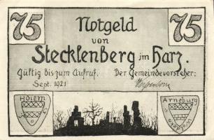 Német Birodalom/Weimari Köztársaság/ Stecklenberg 1921. 75Pf(4x) 4klf db, teljes sor T:I-