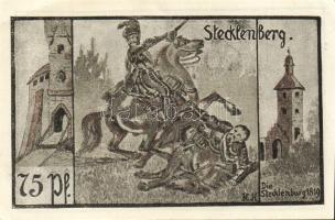 Német Birodalom/Weimari Köztársaság/ Stecklenberg 1921. 75Pf(4x) 4klf db, teljes sor T:I-