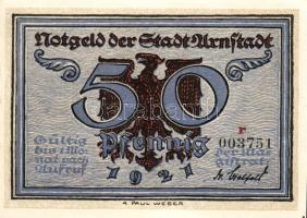 Német Birodalom/Weimari Köztársaság/ Arnstadt 1921. 50Pf(6x) 6klf db, teljes sor T:I