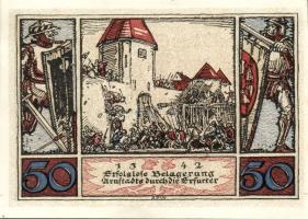 Német Birodalom/Weimari Köztársaság/ Arnstadt 1921. 50Pf(6x) 6klf db, teljes sor T:I