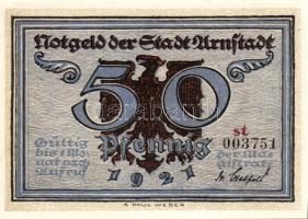 Német Birodalom/Weimari Köztársaság/ Arnstadt 1921. 50Pf(6x) 6klf db, teljes sor T:I