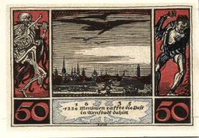 Német Birodalom/Weimari Köztársaság/ Arnstadt 1921. 50Pf(6x) 6klf db, teljes sor T:I