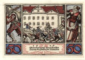 Német Birodalom/Weimari Köztársaság/ Arnstadt 1921. 50Pf(6x) 6klf db, teljes sor T:I