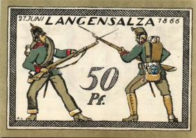 Német Birodalom/Weimari Köztársaság/ Langensalza 1921. 50Pf(6x) 6klf db, teljes sor T:I