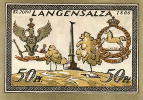 Német Birodalom/Weimari Köztársaság/ Langensalza 1921. 50Pf(6x) 6klf db, teljes sor T:I