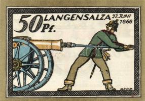 Német Birodalom/Weimari Köztársaság/ Langensalza 1921. 50Pf(6x) 6klf db, teljes sor T:I