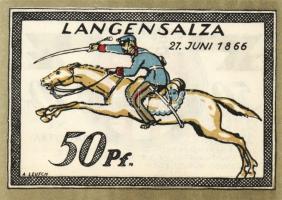 Német Birodalom/Weimari Köztársaság/ Langensalza 1921. 50Pf(6x) 6klf db, teljes sor T:I