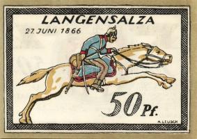 Német Birodalom/Weimari Köztársaság/ Langensalza 1921. 50Pf(6x) 6klf db, teljes sor T:I