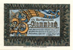 Német Birodalom/Weimari Köztársaság/ Stammbach 1921. 25Pf + 50Pf + 75Pf + 99Pf 4klf db, teljes sor T:I