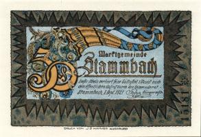 Német Birodalom/Weimari Köztársaság/ Stammbach 1921. 25Pf + 50Pf + 75Pf + 99Pf 4klf db, teljes sor T...