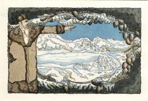 Német Birodalom/Weimari Köztársaság/ Stammbach 1921. 25Pf + 50Pf + 75Pf + 99Pf 4klf db, teljes sor T...