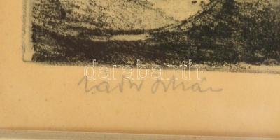 Fényes Adolf (1867-1945), Zádor István (1882-1963): Fiatal pár. Rézkarc, papír, jelzett, üvegezett  ...