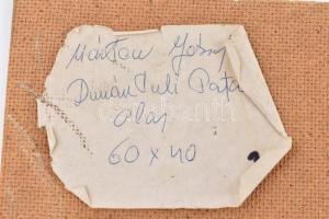 Márton József (1950-2003): Dunántúli patak. Olaj, farost, jelzett, hátoldalán a művész autográf címk...