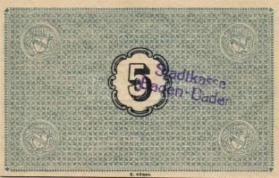 Német Birodalom/Császárság/Baden-Baden 1918.10.18. 5M, 20M, 50M hivatalos érvénytelenítéssel T:I,I- ...