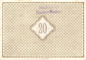 Német Birodalom/Császárság/Baden-Baden 1918.10.18. 5M, 20M, 50M hivatalos érvénytelenítéssel T:I,I- ...