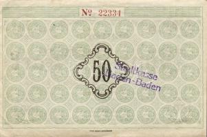 Német Birodalom/Császárság/Baden-Baden 1918.10.18. 5M, 20M, 50M hivatalos érvénytelenítéssel T:I,I- ...