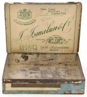 cca 1910 I. Ismalun & Co. Egyptian Cigarette Manufactory" egyiptomi fém cigarettásdoboz, ko...