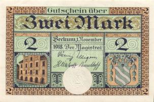 Német Birodalom/Császárság/Beckum 1918.11.1. 2M T:I