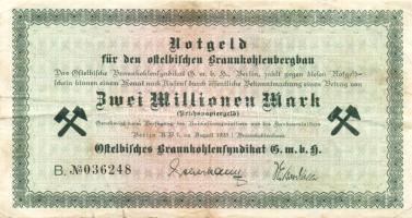 Német Birodalom/Weimari Köztársaság/Berlin/Ostelbisches Braunkohlensyndikat GmbH. 1923.8. 2000.000M T:II