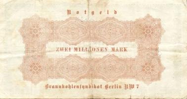 Német Birodalom/Weimari Köztársaság/Berlin/Ostelbisches Braunkohlensyndikat GmbH. 1923.8. 2000.000M ...