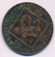 Ausztria 1807A 30kr Cu T:2 patina 
Austria 1807A 30 Kreuzer Cu C:XF patina Krause KM#2149