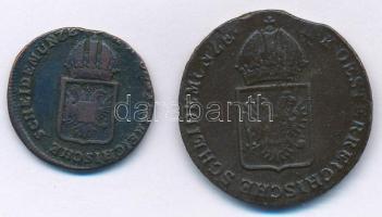 1816O 1/4kr Cu + 1816B 1kr Cu T:2,2- ph