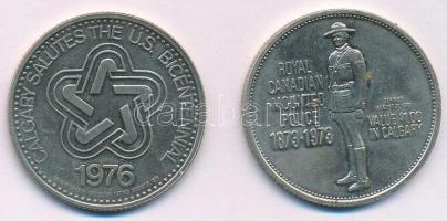 Kanada 1973. "Calgary Stampede Dollar / Calgary salutes the U.S. Bicentennial" Cu-Ni emlék...