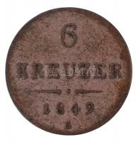 Ausztria 1849A 6kr Ag T:2- 
Austria 1849A 6 Kreuzer Ag C:VF Krause KM#2200