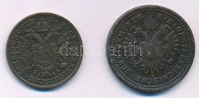 Ausztria 1851A 1/2kr Cu + 1851A 1kr Cu T:2,2- kis ph. 
Austria 1851A 1/2kr Cu + 1851A 1kr Cu C:XF,V...