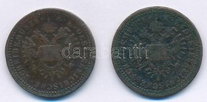 1851B 1kr Cu (2x) T:2- Krause KM#2185