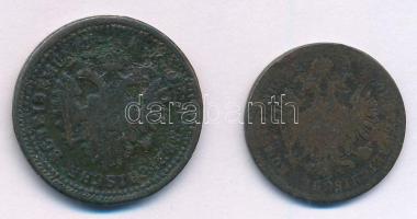 Ausztria 1851A 1kr Cu + 1859A 1kr Cu T:2-,3 
Austria 1851A 1 Kreuzer Cu + 1859A 1 Kreuzer Cu C:VF,F