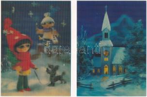 4 db modern dimenziós lap / 4 modern dimensional 3D cards