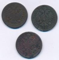 1858E 1kr Cu + 1859E 1kr Cu + 1859B 1kr Cu T:2-