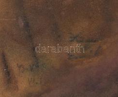 Kelemen Emil (1895-1975): Állatok a tisztáson. Pasztell, papír, kartonra kasírozva, jelzett, 49,5×69...