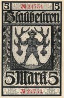 Német Birodalom/Weimari Köztársaság/Blaubeuren DN 5M T:I