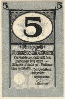 Német Birodalom/Weimari Köztársaság/Blaubeuren DN 5M T:I