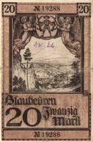 Német Birodalom/Weimari Köztársaság/Blaubeuren DN 20M T:II