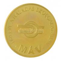 2006. Magyar Vasút 1846-2006 / 160 éve a haladás szolgálatában MÁV aranyozott fém emlékérem tokban (40mm) T:1-