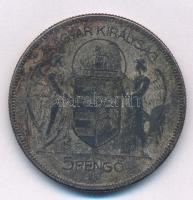1930. 5P "Horthy Jobbra" Ag T:3 patina, ph. Adamo P8