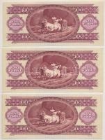 1984. 100Ft (3x) sorszámkövetők T:II,III szép papír Adamo F35