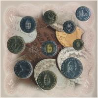 1998. 50f-200Ft (10xklf) forgalmi sor dísztokban + 1998. 100Ft alpakka "1848-1849. Szabadsághar...