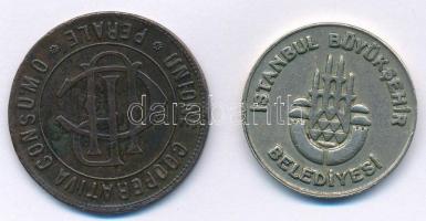 Olaszország DN "10 / Perale Szövetkezeti Fogyasztási Unió" Br bárca + Törökország / Isztam...