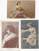 6 db régi magyar színész és színésznő motívumlap (Fedák Sári, Varsányi Irén, Szilágyi Dusi, Haraszth...