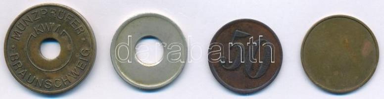 Németország 4xlf zsetontétel, közte "Karl W. Müller Kereskedelmi Vállalat Braunschweig" T:...